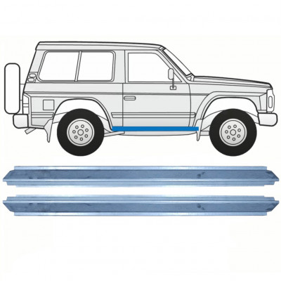 Pannello di riparazione sottoporta lamiera per Nissan Patrol Y60 GY60 1990-1997 / Sinistra = Destra (simmetrico) / Set 10465