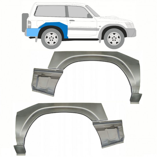 Pannello di riparazione parafango posteriore per Nissan Patrol Y61 GY61 1997-2009 / Set 10800