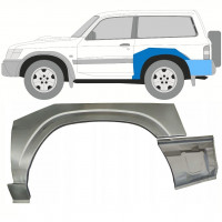 Pannello di riparazione parafango posteriore per Nissan Patrol Y61 GY61 1997-2009 / Sinistra / Set 10799
