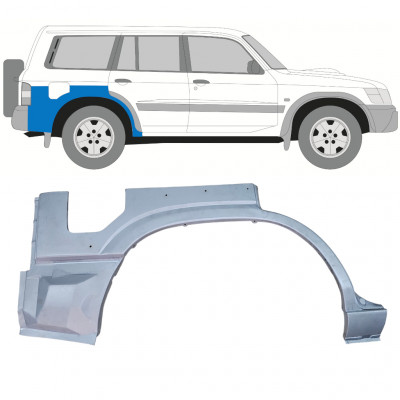 Pannello di riparazione parafango posteriore per Nissan Patrol Y61 GY61 2005-2009 / Destra 12757
