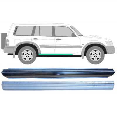 Pannello di riparazione sottoporta interno ed esterno per Nissan Patrol Y61 GY61 1997-2009 / Sinistra = Destra (simmetrico) / Set 10367