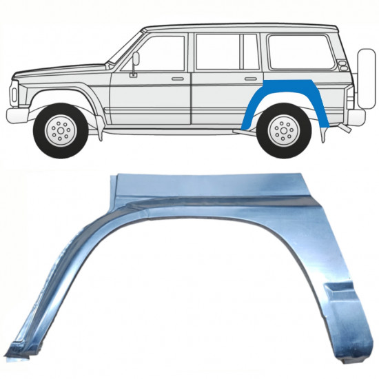 Pannello di riparazione parafango posteriore per Nissan Patrol Y60 GY60 1990-1997 / Sinistra 8400