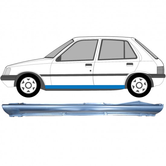 Sottoporta Lamiera Completo per Peugeot 205 1983-1998 / Sinistra 6948