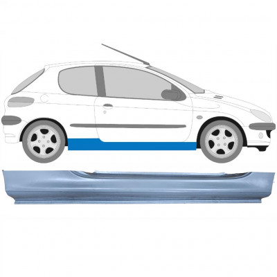 Sottoporta Lamiera Completo per Peugeot 206 206+ 1998-2012 / Destra 5494