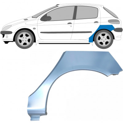 Pannello di riparazione parafango posteriore per Peugeot 206 206+ 1998-2012 / Sinistra 7203