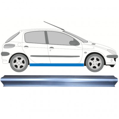 Pannello di riparazione sottoporta lamiera per Peugeot 206 206+ 1998-2012 / Sinistra = Destra (simmetrico) 8091