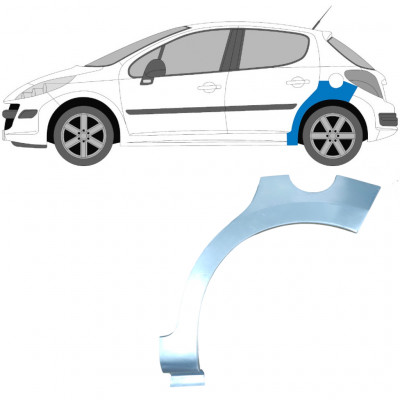 Pannello di riparazione parafango posteriore per Peugeot 207 207+ 2006- / Sinistra 6946