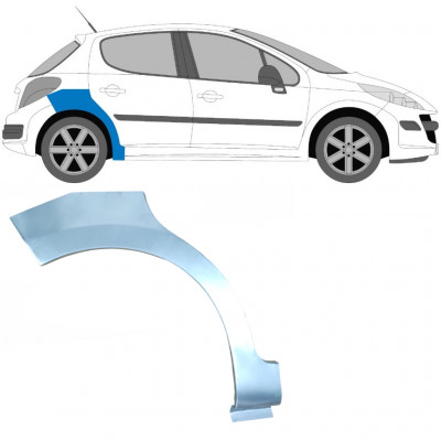 Pannello di riparazione parafango posteriore per Peugeot 207 207+ 2006- / Destra 6945
