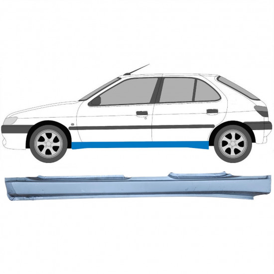 Sottoporta Lamiera Completo per Peugeot 306 1993-2001 / Sinistra 6944
