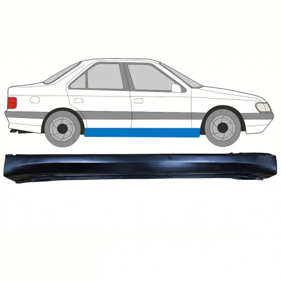 Sottoporta Lamiera Completo per Peugeot 405 1987-1996 / Destra 10778