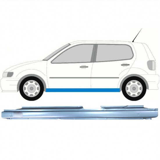 Sottoporta Lamiera Completo per Volkswagen Polo 1994-1999 / Sinistra 7126