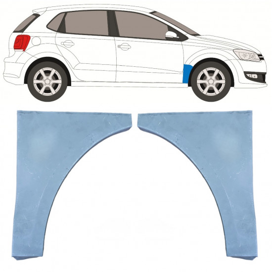 Pannello di riparazione parafango anteriore per Volkswagen Polo 2009-2017 / Sinistra+Destra / Set 10513