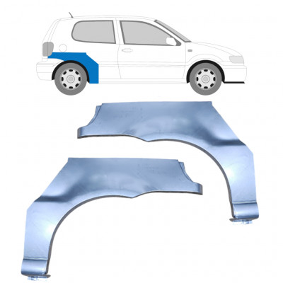 Pannello di riparazione parafango posteriore per Volkswagen Polo 1999-2001 / Sinistra+Destra / Set 9216