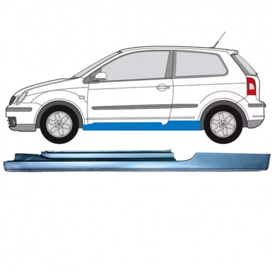 Sottoporta Lamiera Completo per Volkswagen Polo 2001-2009 / Sinistra 12857