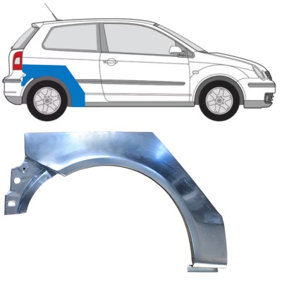 Pannello di riparazione parafango posteriore per Volkswagen Polo 2001-2009 / Destra 16259