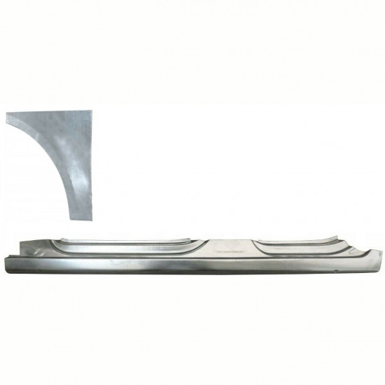 Lamiera di riparazione sottoporta completo e parafango anteriore per Volkswagen Polo 2001-2009 / Sinistra / Set 8730