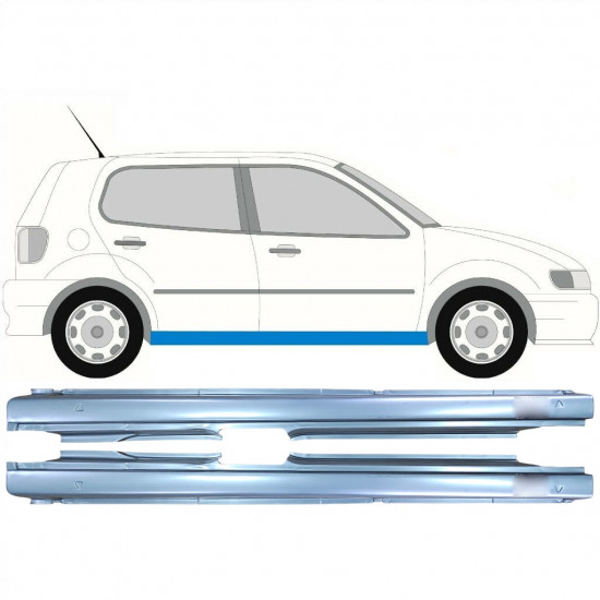Sottoporta Lamiera Completo per Volkswagen Polo 1994-1999 / Sinistra+Destra / Set 9399