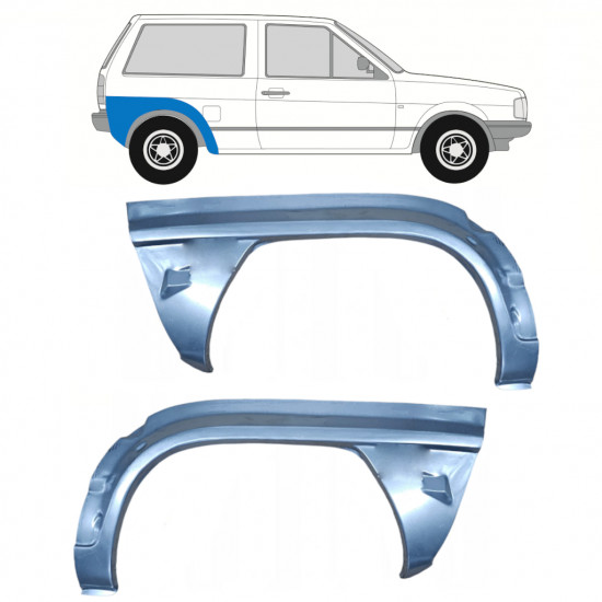 Pannello di riparazione parafango posteriore per Volkswagen Polo 1981-1994 / Sinistra+Destra / Set 10462