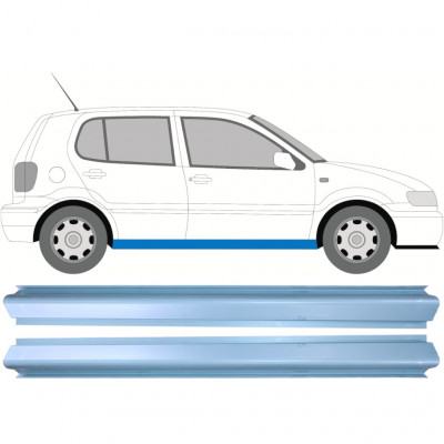 Pannello di riparazione sottoporta lamiera per Volkswagen Polo 1999-2001 / Sinistra = Destra (simmetrico) / Set 9516