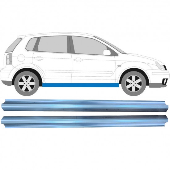 Pannello di riparazione sottoporta lamiera per Volkswagen Polo 2001-2009 / Sinistra = Destra (simmetrico) / Set 10491