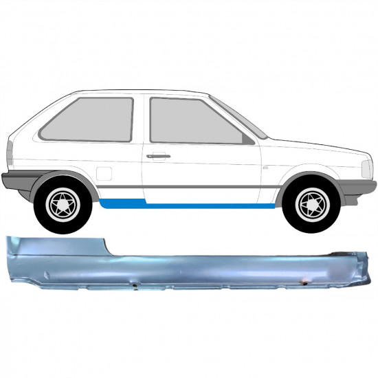 Sottoporta Lamiera Completo per Volkswagen Polo 1981-1994 / Destra 7114