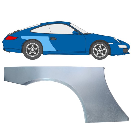Pannello di riparazione parafango posteriore per Porsche 911 997 2004-2012 / Destra 16379