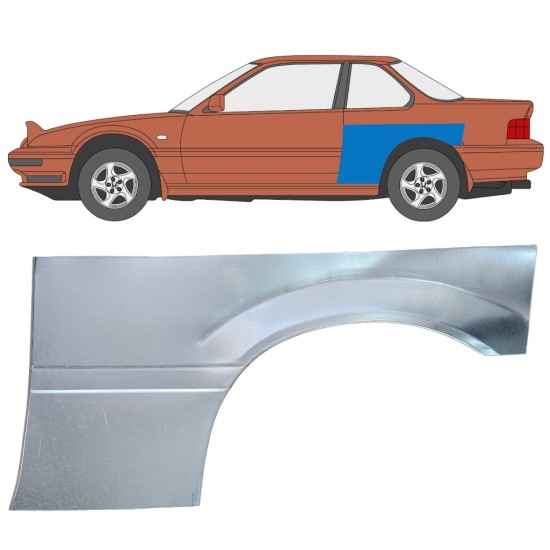 Pannello di riparazione parafango posteriore per Honda Prelude 1987-1992 / Sinistra 16362