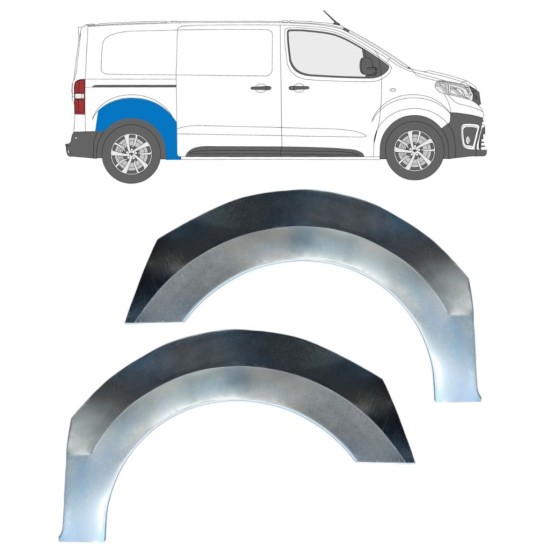 Pannello di riparazione parafango posteriore per Citroen Jumpy 2016- / Sinistra+Destra 15586