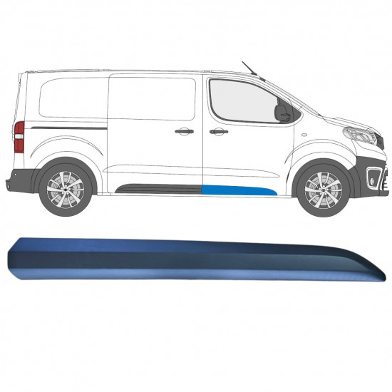 Modanatura porta anteriore per Fiat Scudo 2022- / Destra 13338