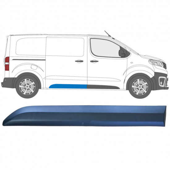Modanatura laterale posteriore per Fiat Scudo 2022- / Destra 13356