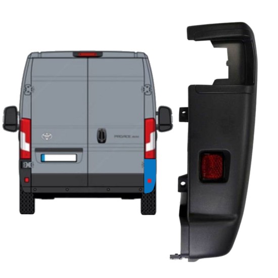 Angolo paraurti posteriore 270 gradi per Toyota Proace Max 2024- / Destra 15938