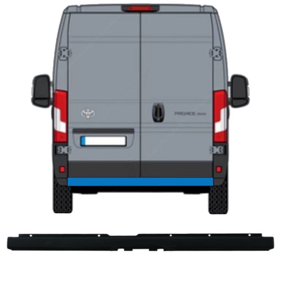 Paraurti posteriore con foro per gancio traino per Toyota Proace Max 2024- 16168