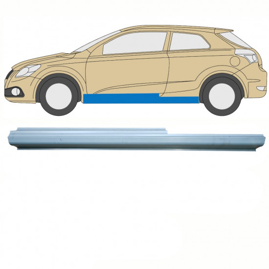 Pannello di riparazione sottoporta lamiera per Kia Ceed 2006-2012 / Sinistra 10821