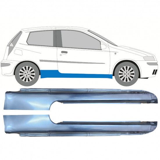 Sottoporta Lamiera Completo per Fiat Punto II 1999-2010 / Sinistra+Destra / Set 10074