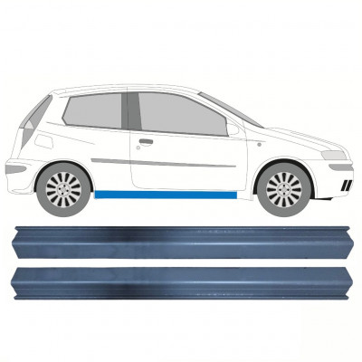 Pannello di riparazione sottoporta lamiera per Fiat Punto II 1999-2010 / Sinistra = Destra (simmetrico) / Set 10396
