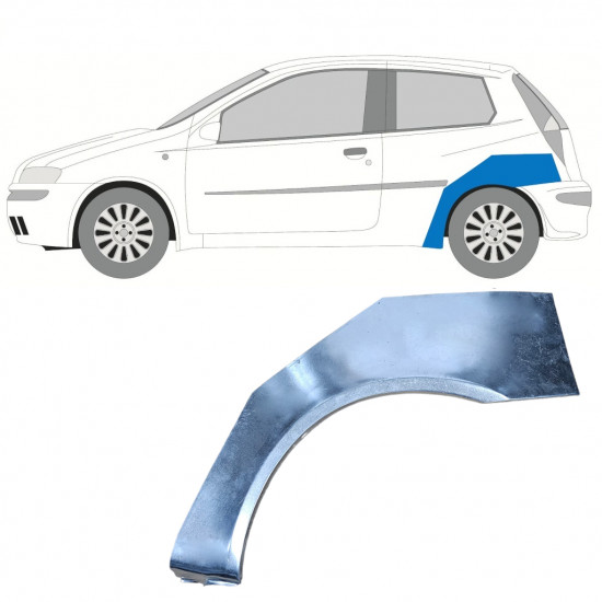 Pannello di riparazione parafango posteriore per Fiat Punto II 1999-2010 / Sinistra 7268