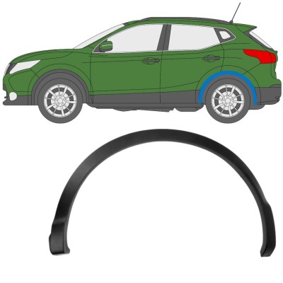Modanatura laterale parafango posteriore per Nissan Qashqai 2013-2021 / Sinistra 11780