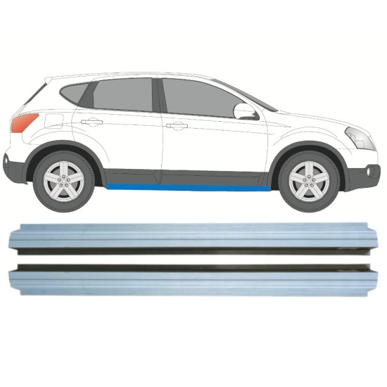 Sottoporta interno per Nissan Qashqai 2007-2013 / Sinistra+Destra / Set 14980