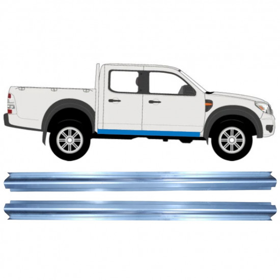 Pannello di riparazione sottoporta lamiera per Ford Ranger 2006-2012 / Sinistra+Destra / Set 11744