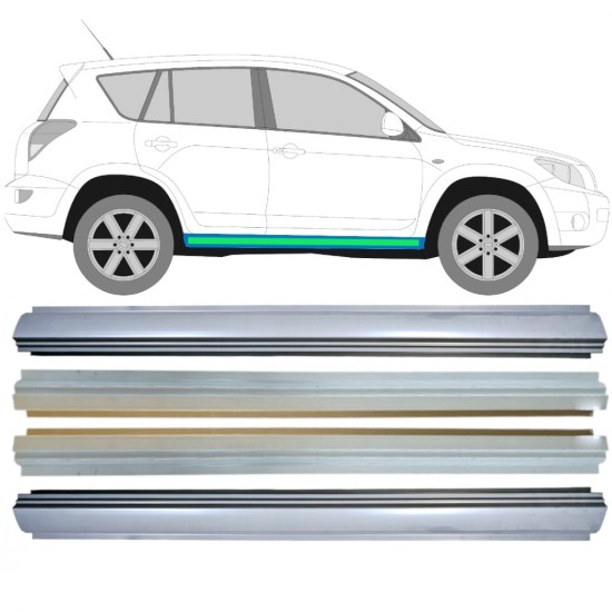 Pannello di riparazione sottoporta interno ed esterno per Toyota Rav4 2006-2013 / Sinistra+Destra / Set 14910