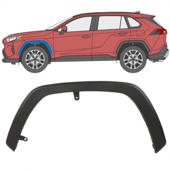 Modanatura parafango anteriore per Toyota Rav4 2018- / Sinistra 12554