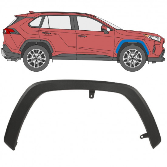 Modanatura parafango anteriore per Toyota Rav4 2018- / Destra 12553