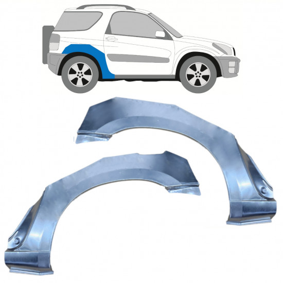 Pannello di riparazione parafango posteriore per Toyota Rav4 2000-2005 / Sinistra+Destra / Set 10399