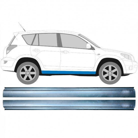 Pannello di riparazione sottoporta lamiera per Toyota Rav4 2006-2013 / Sinistra = Destra (simmetrico) / Set 9362