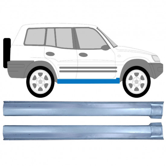 Pannello di riparazione sottoporta lamiera per Toyota Rav4 1994-2000 / Sinistra+Destra / Set 10639