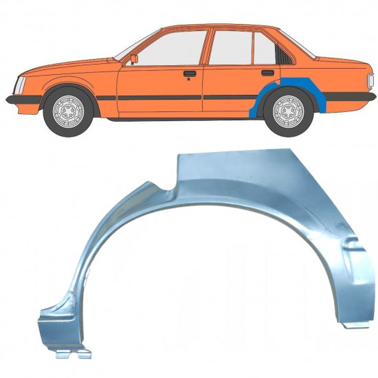Pannello di riparazione parafango posteriore per Opel Rekord E 1977-1986 / Sinistra 8079