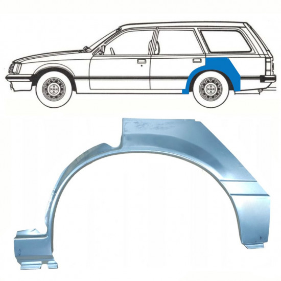 Pannello di riparazione parafango posteriore per Opel Rekord E 1977-1986 / Sinistra / COMBI 10787