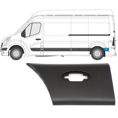 Modanatura laterale parafango posteriore dietro la ruota per Nissan NV400 2010- / Sinistra 13685