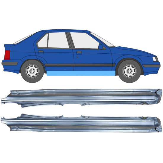 Sottoporta Lamiera Completo per Renault 19 1988-1995 / Sinistra+Destra / Set 11878