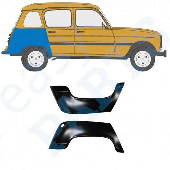 Pannello di riparazione parafango posteriore per Renault 4 1962-1993 / Sinistra+Destra / Set 9708